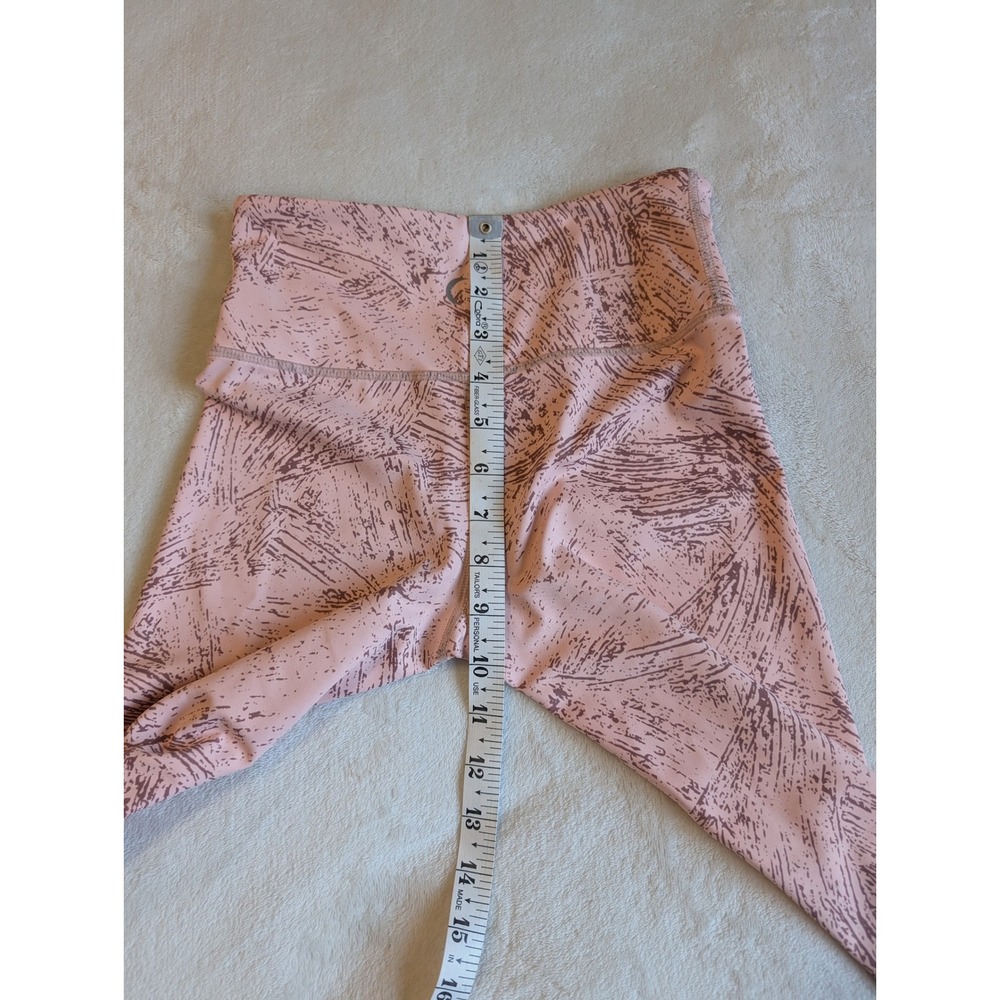 Zyia Activewear Leggings High Waisted Athletic Pants Pink Pattern Size XS - Picture 8 of 10